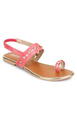 Beautiful Pink color synthetic material flats for womens 4
