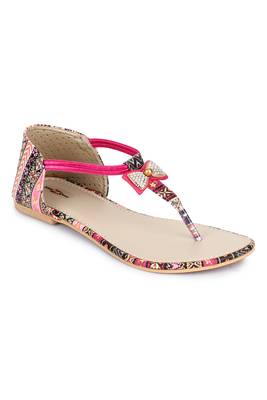Beautiful Pink color synthetic material flats for womens 4