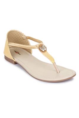 Beautiful Beige color synthetic material flats for womens 4