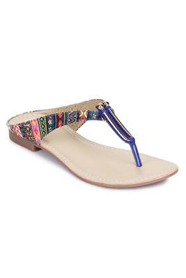 Beautiful Blue color synthetic material flats for womens 4