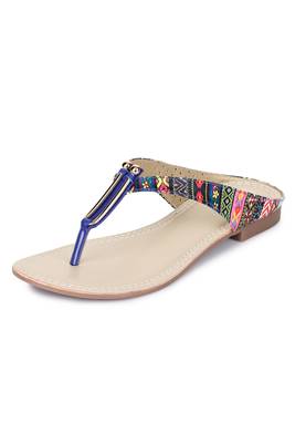 Beautiful Blue color synthetic material flats for womens 5