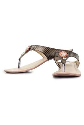 Beautiful Copper color synthetic material flats for womens 3