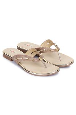 Beautiful Beige color synthetic material flats for womens 1