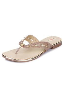 Beautiful Beige color synthetic material flats for womens 5
