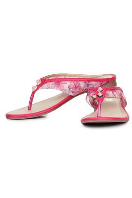 Beautiful Pink color synthetic material flats for womens 3