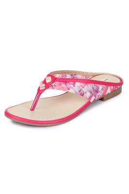 Beautiful Pink color synthetic material flats for womens 5