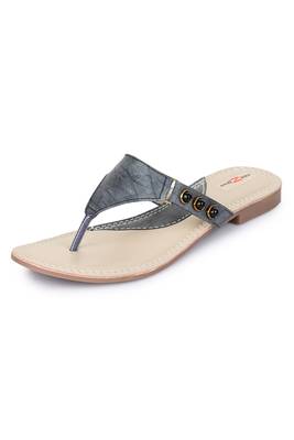 Beautiful Grey color synthetic material flats for womens 5
