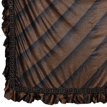 Brown Plain Lycra Designer Saree With Blouse 5
