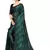 Green Plain Lycra Designer Saree With Blouse