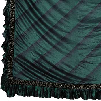 Green Plain Lycra Designer Saree With Blouse 5