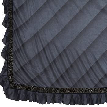 Grey Plain Lycra Designer Saree With Blouse 5