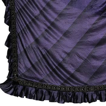 Purple Plain Lycra Designer Saree With Blouse 5