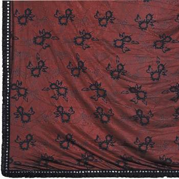 Maroon Plain Lycra Designer Saree With Blouse 5