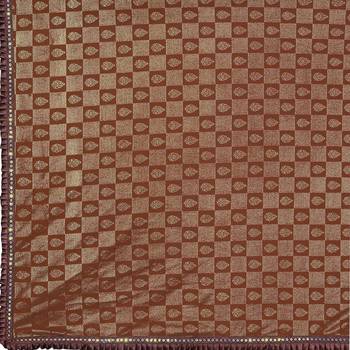 Brown Plain Lycra Designer Saree With Blouse 5