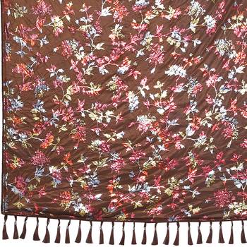 Brown Plain Lycra Designer Saree With Blouse 5