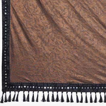 Brown Plain Lycra Designer Saree With Blouse 5