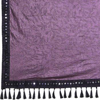 Purple Plain Lycra Designer Saree With Blouse 5