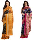 Combo Of 2 Poly Silk Multicolor Printed Women's Saree