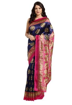 Combo Of 2 Poly Silk Multicolor Printed Women's Saree 5
