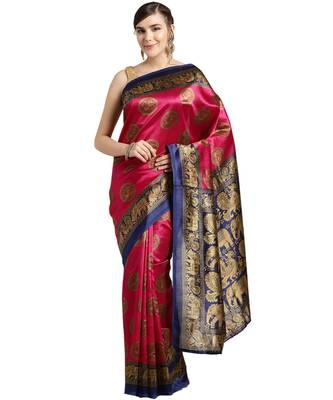 Combo Of 5 Poly Silk Multicolor Printed Women's Saree 2