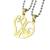 Saizen Couple Love Heart Lock And Key Design Gold Plated Locket Pendent For Him And Her