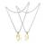 Saizen Couple Love Heart Lock And Key Design Gold Plated Locket Pendent For Him And Her