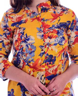 multicolor embroidered Rayon Kurti with pant set 4