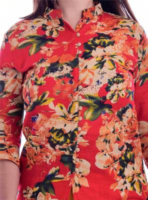 multicolor embroidered Rayon Kurti with pant set 4