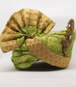 Green Printed Safa For Weddings