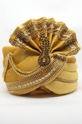 Traditional Gold Groom Safa  1