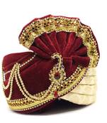 Traditional Turban In Velvet & Brocade