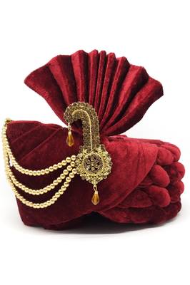 Wedding Wear Maroon Safa 1