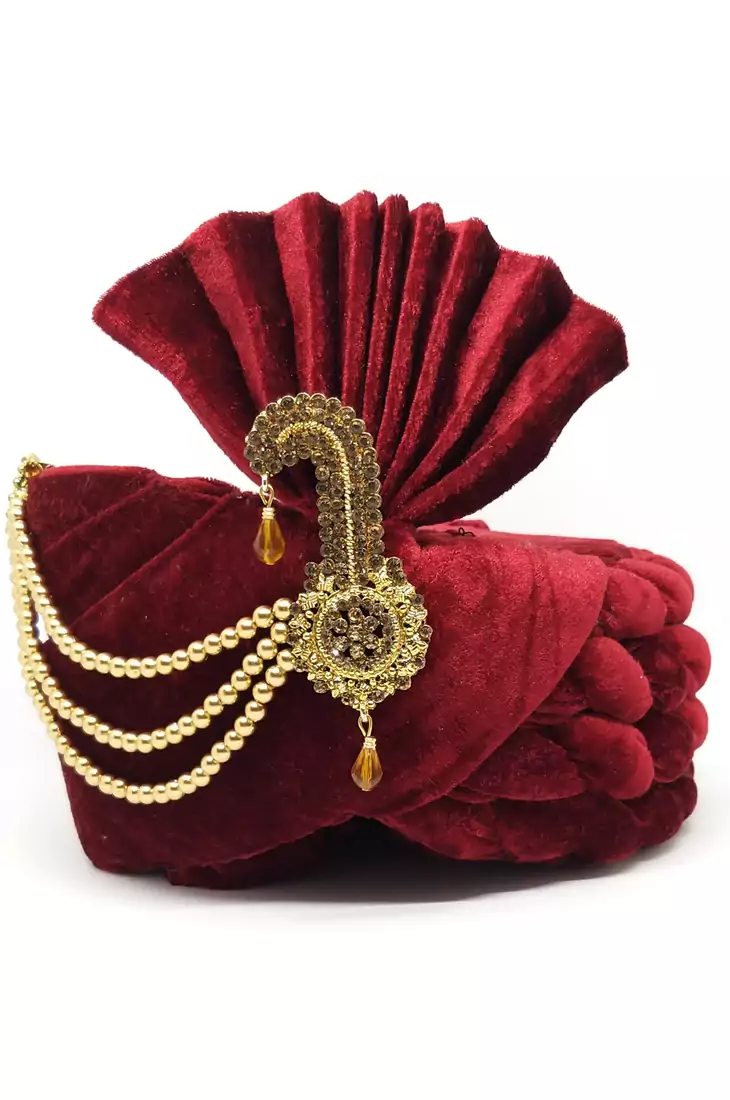WEDDING WEAR MAROON SAFA
