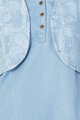 Blue printed denim kurtas-and-kurtis 5