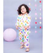 White Printed Night Suit