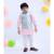Pastel Blue Chanderi Brocade Nehru Jacket Set