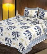 ridan cotton multicolour double bed  sheets with pillow covers