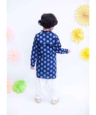 Blue Prined Kurta with Salwar 2