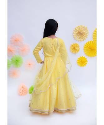 Yellow Boti Net Anarkali 2