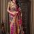 Purple woven banarasi silk saree with blouse