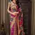 Purple woven banarasi silk saree with blouse