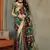 Black woven banarasi silk saree with blouse