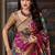 Purple woven banarasi silk saree with blouse