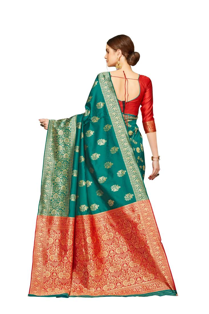 GREEN+jaqard+with blouse