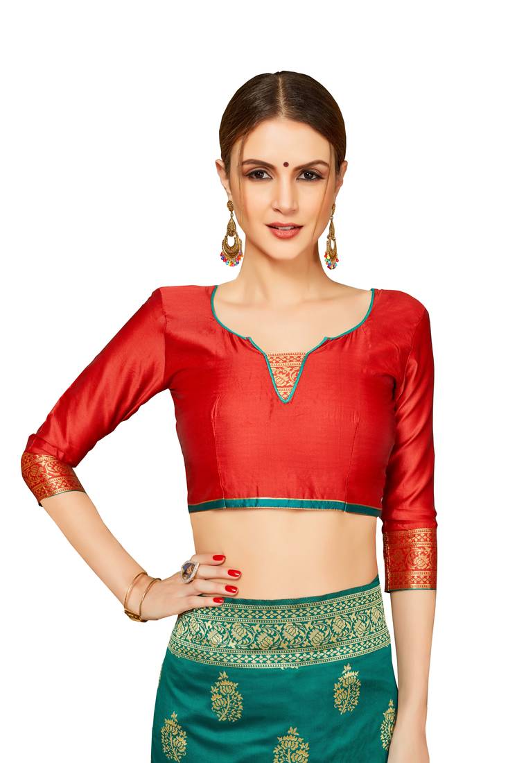 GREEN+jaqard+with blouse