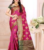   purple woven cotton saree with blouse