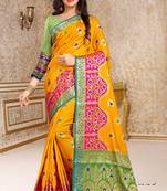 yellow woven art_silk saree with blouse