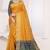 orange woven art silk saree with blouse