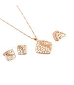 Rose Gold Smart Look Cute Diamond Special Valentine Gift Pendant Combo