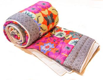 Multicolor Floral Print Jaipuri Razai 1